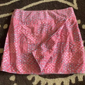 Vineyard Vines mock wrap skirt pink fish size 6